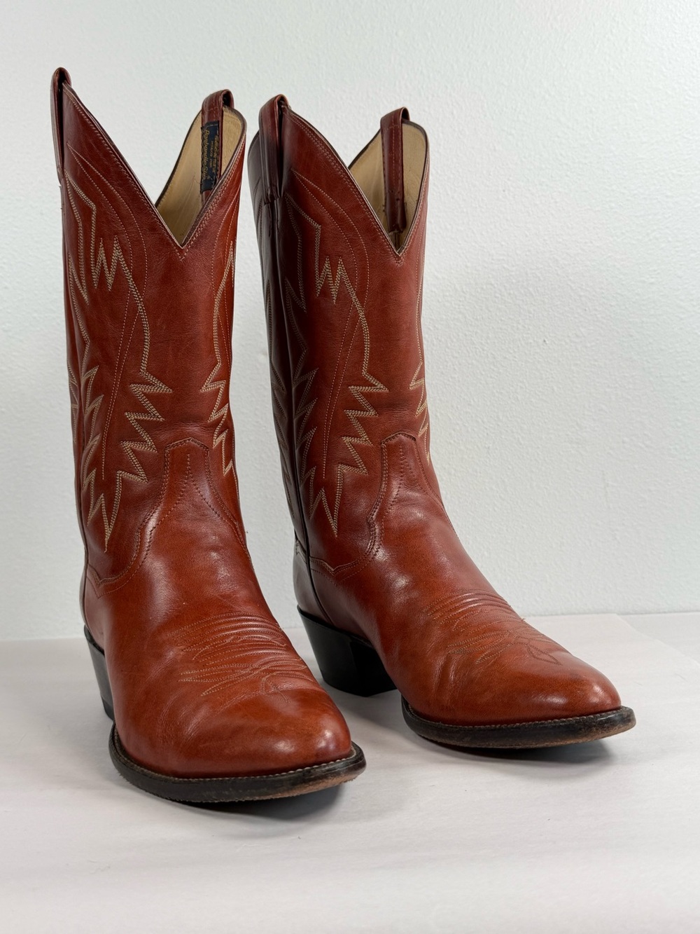 Panhandle Slim By Sanders Men’s Cowboy Boots Size 9.5 D Handcrafted Leather